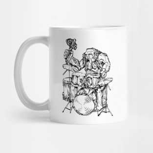 SEEMBO Neanderthal Playing Drums Drummer Drumming Fun Band Mug